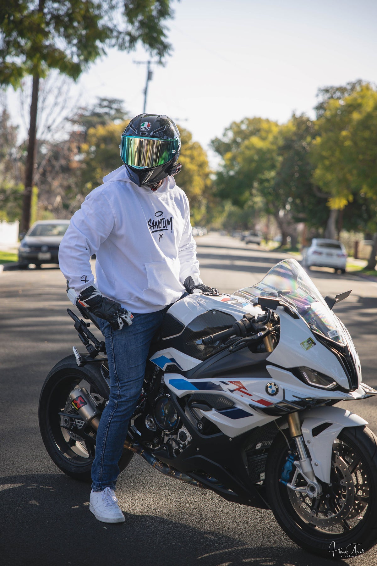 White Logo Hoodie
