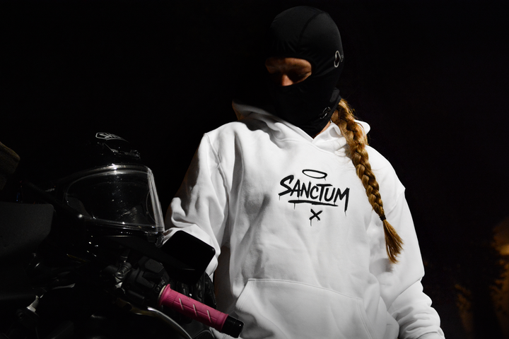 White Logo Hoodie