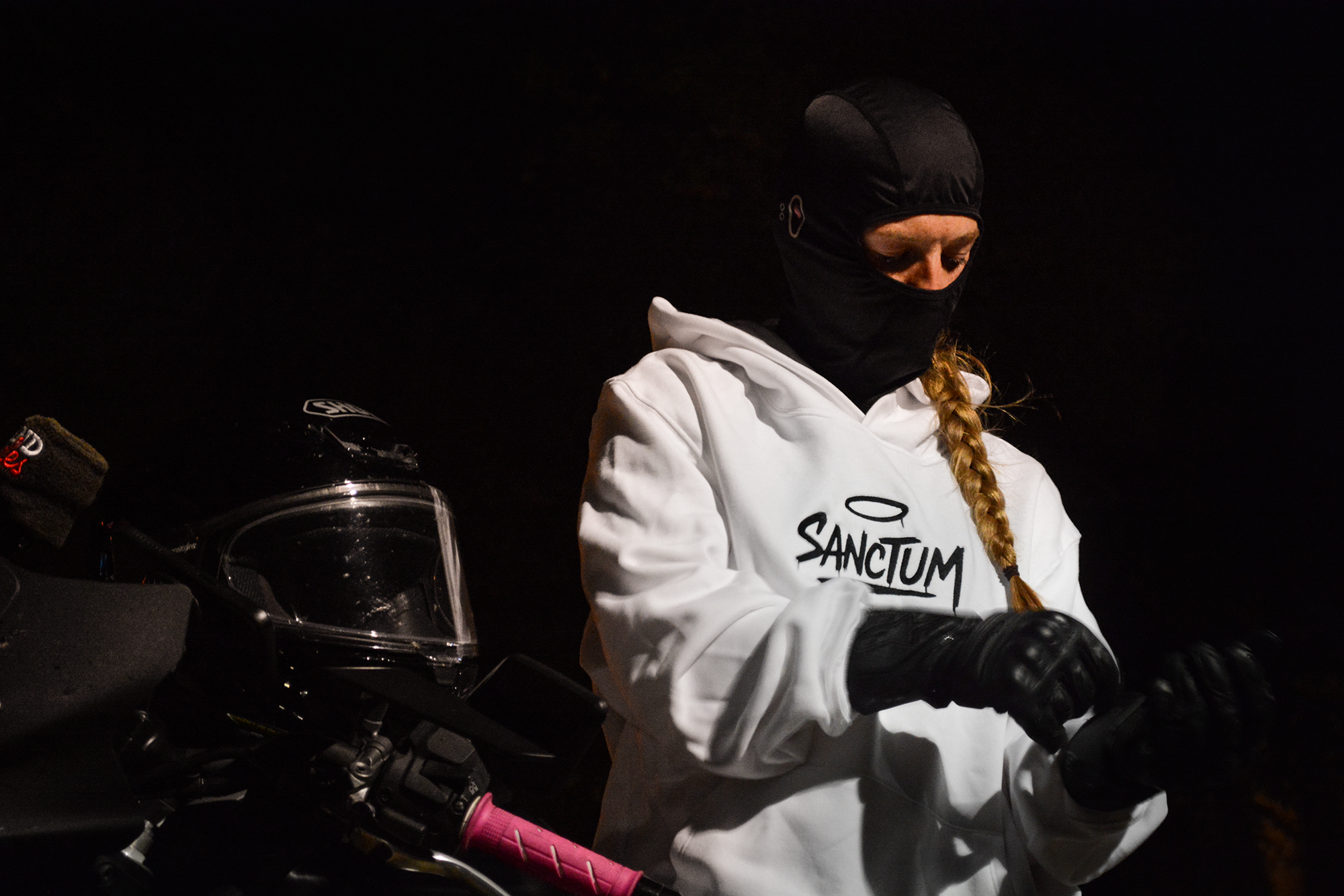 White Logo Hoodie