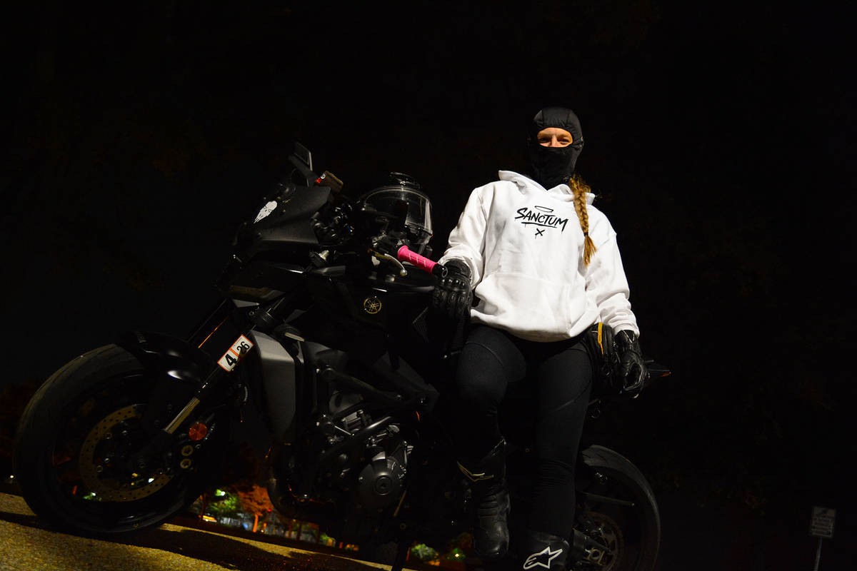 White Logo Hoodie