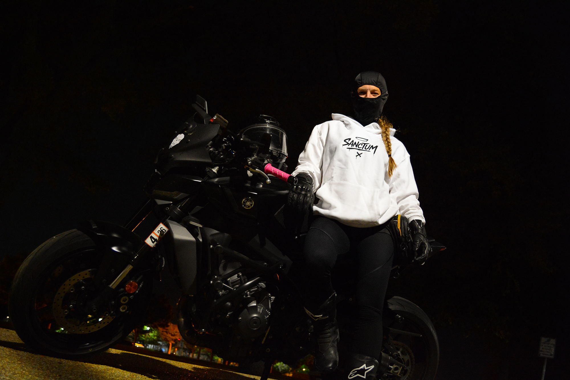 White Logo Hoodie
